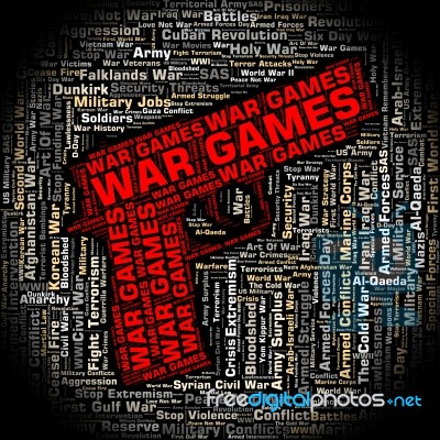 War Games Shows Play Time And Bloodshed Stock Image