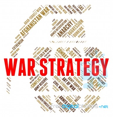 War Strategy Means Military Action And Battles Stock Image