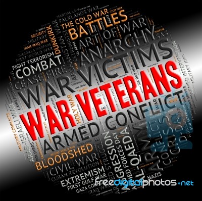 War Veterans Indicates Military Conflicts And Combat Stock Image