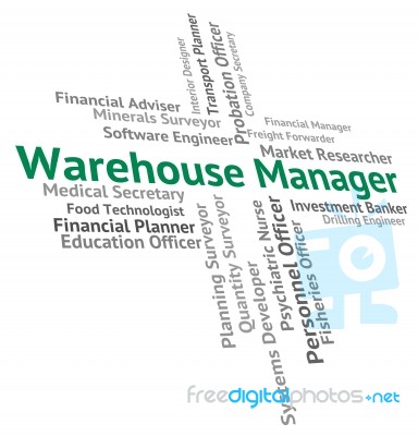 Warehouse Manager Shows Occupation Depot And Stockroom Stock Image