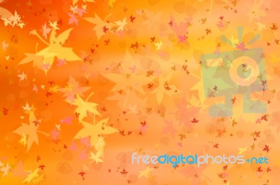 Warm Backdrop With Leaves Stock Image