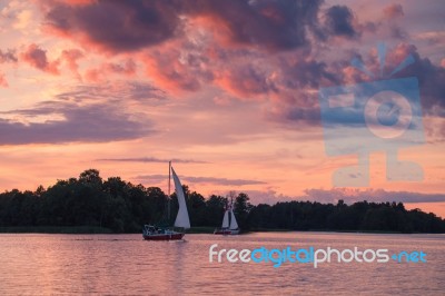 Warm Spring Evening Stock Photo