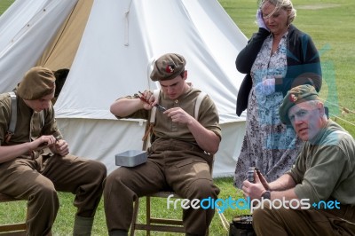 Wartime Re-enactment At Shoreham Airshow Stock Photo