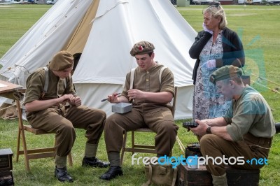 Wartime Re-enactment At Shoreham Airshow Stock Photo