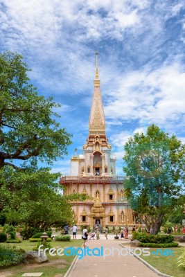 Wat Chalong Or Wat Chaitaram Temple Stock Photo