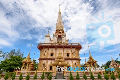 Wat Chalong Or Wat Chaitaram Temple Stock Photo