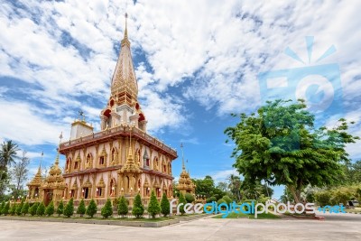 Wat Chalong Or Wat Chaitaram Temple Stock Photo