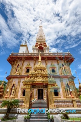 Wat Chalong Or Wat Chaitaram Temple Stock Photo