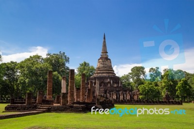 Wat Chang Lom In Si Satchanalai Historical Park, Sukhothai, Thailand Stock Photo