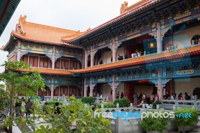 Wat Leng-noei-yi 2, The Largest Chinese Buddhist Temple In Thail… Stock Photo