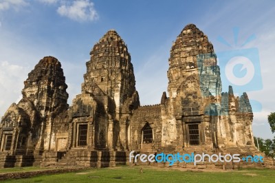 Wat Phra Prang Sam Yot Stock Photo