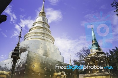 Wat Phra Singh Temple Chiang Mai Thailand Stock Photo