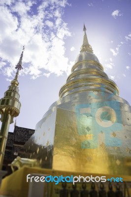 Wat Phra Singh Temple Chiang Mai Thailand Stock Photo