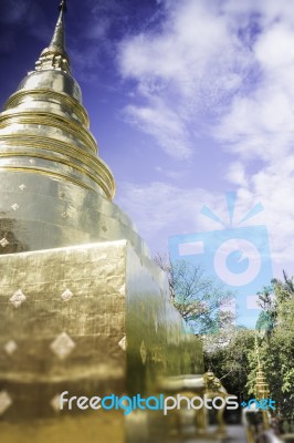 Wat Phra Singh Temple Chiang Mai Thailand Stock Photo