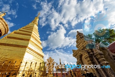 Wat Phra That Cho Hae Temple Stock Photo