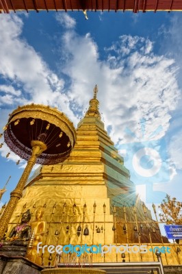 Wat Phra That Cho Hae Temple Stock Photo