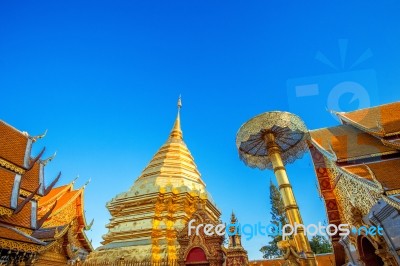 Wat Phra That Doi Suthep In Chiang Mai, Thailand Stock Photo