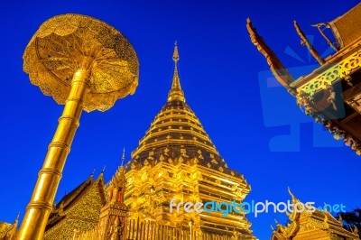 Wat Phra That Doi Suthep In Chiang Mai, Thailand Stock Photo