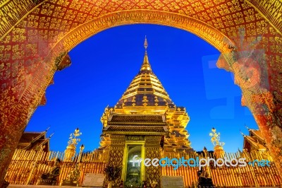 Wat Phra That Doi Suthep In Chiang Mai, Thailand Stock Photo