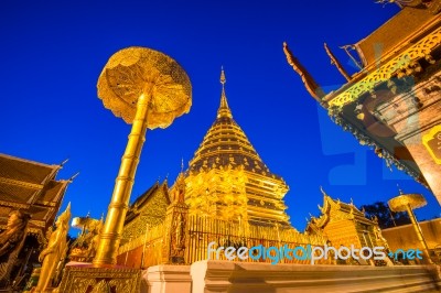 Wat Phra That Doi Suthep In Chiang Mai, Thailand Stock Photo