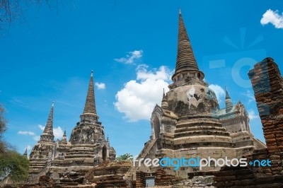 Wat Phrasisanpeth (public Location) ,phrasrisanpeth Temple Stock Photo