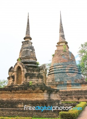 Wat Sa Si In Sukhothai Historical Park, Thailand Stock Photo