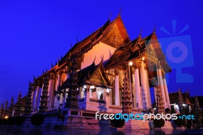 Wat Suthad Temple In Thailand Stock Photo