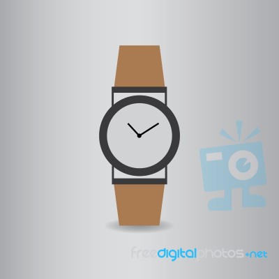 Watch Flat Icon   Illustration  Stock Image