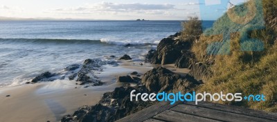 Wategos Beach In Byron Bay Stock Photo