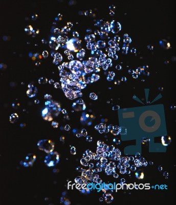 Water Bubbles Background Stock Photo