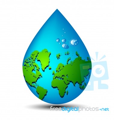 Water Drop Earth Ecology Stock Image