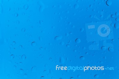 Water Drop On Glass Stock Photo