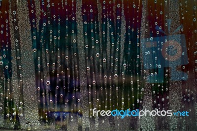 Water Drops With Colors Of Art Stock Photo