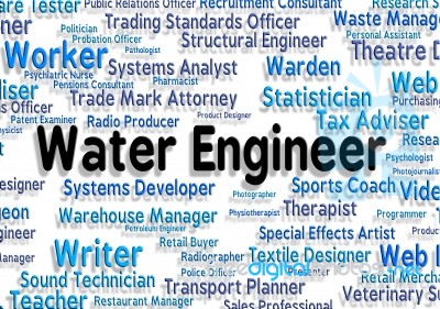 Water Engineer Representing Employee Liquid And Engineering Stock Image