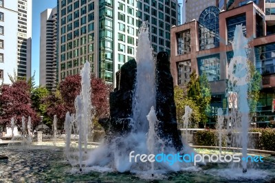 Water Feature In Vancouver Stock Photo