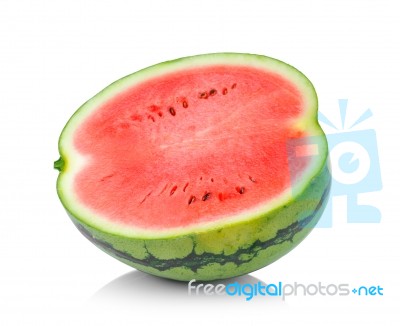 Water Melon Isolated On White Background Stock Photo