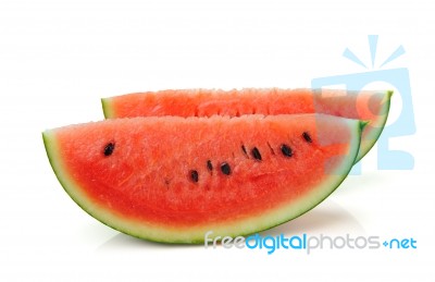 Water Melon Isolated On White Background Stock Photo