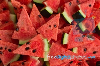 Water Melon Triangles Stock Photo