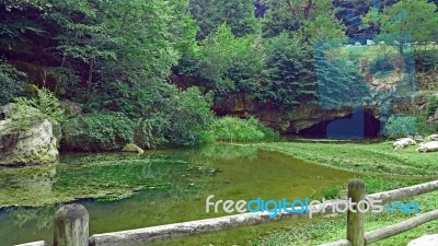 Water Scene In Blue Ridge Mountains Stock Photo