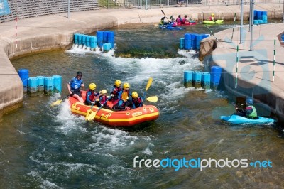 Water Sports At The Cardiff International White Water Centre Stock Photo