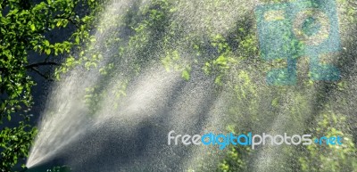 Water Spraying Stock Photo