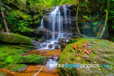 Waterfall At Phu Soi Dao In Uttaradit, Thailand Stock Photo