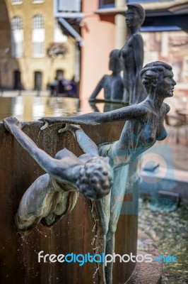 Waterfall Fountain By Antony Donaldson Stock Photo