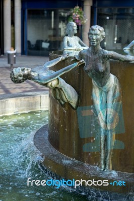 Waterfall Fountain By Antony Donaldson Stock Photo