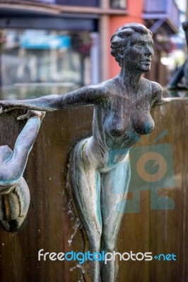 Waterfall Fountain By Antony Donaldson Stock Photo