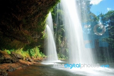 Waterfall In Laos Stock Photo