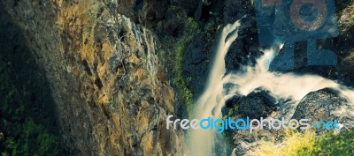 Waterfall In Mapleton Falls National Park, Glass House Mountains… Stock Photo