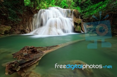 Waterfall In Tropical Forest Stock Photo