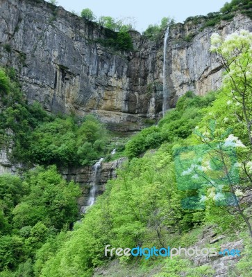 Waterfall Skaklya In Stara Planina Mountain, Bulgaria Stock Photo