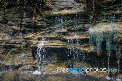 Waterfall Stream Rocks Stock Photo